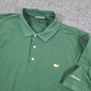 Masters Collection Polo Shirt Mens XL Green Cotton Golf Augusta National Logo